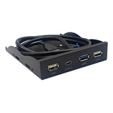 Painel De Unidade De Disquete Usb3.2 Gen1 -c Hub De 3,5 Pole