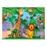 Painel Decorativo Festa Safari Zoo Animais
