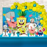 Painel + Display Decoração De Festa Infantil Bob Esponja