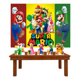 Painel + Display Decoração Festa Infantil Super Mario Bros