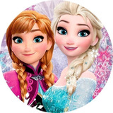 Painel Em Tecido Redondo Frozen 1,50