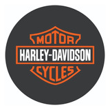 Painel Festa Redondo Harley Davidson 3d