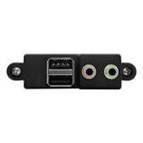 Painel Frontal Universal Para Gabinetes 2x Usb/ Audio Cor Preto