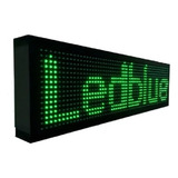 Painel Letreiro Led Digital 130x40 Duplo Lado Verde Wi-fi
