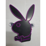 Painel Luminoso Coelho Playboy Neon Led Rosa Para-brisa 12v