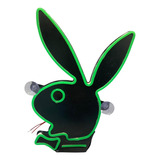 Painel Luminoso Coelho Playboy Neon Led Verde Para-brisa 12v