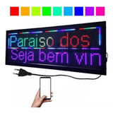 Painel Luminoso Letreiro Digital 100×40 Led Interno Wi Fi