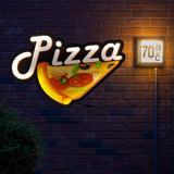 Painel Luminoso Placa Pizzaria Pizza Bivolt 110/220
