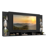 Painel Multimóveis V3674 Para Tv Até 65 Preto De Mdp