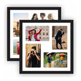 Painel Mural Para 4 Fotos 10x15cm Cada, Kit Com 2 Painéis