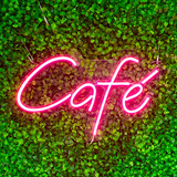 Painel Neon Led Café Escrita Luminosa