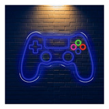 Painel Neon Led Controle Video Game Decoração Quarto Gamer 110v/220v