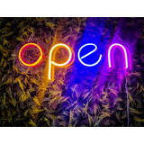 Painel Neon Led Open Instagramavel Aberto 