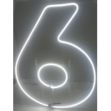 Painel Neon Numero 6 Festa Instagram