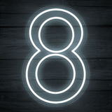 Painel Neon Numero Oito 8 Instagram