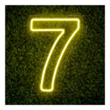 Painel Neon Numero Sete 7 Instagram