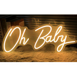 Painel Oh Baby Neon Led Decoração Instagramavel Festa Bebe