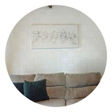 Painel Placa 3d Tijolo Branco Espuma Adesiva 70 X 76 Parede Cor Quadratto 70x70