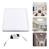 Painel Plafon 25w Led Quadrado Sobrepor Branco Frio 28x28