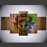 Painel Quadro Mosaico Para Sala 5 Partes Filme Harry Potter 