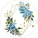 Painel Redondo 3d Sublimado Flores Tecido 1,5x1,5