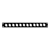 Painel Régua Padrão Rack 19 1u Para 12 Conectores Xlr Canon