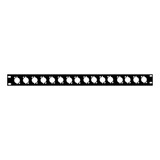 Painel Régua Padrão Rack 19 1u Para 16 Conectores Xlr Canon