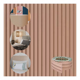 Painel Ripado Autocolante Eva Rolo 10 Metros 10cm Play Creme