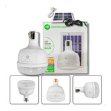 Painel Solar E Lâmpada Led De Emergência 38w Com Bateria