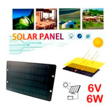 Painel Solar Portátil 6v 6w Monocristalino Fotovoltaica 2f