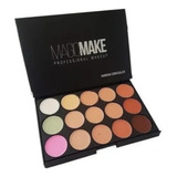 Paleta De Base Corretivo Maquiagem 15 Cores Profissional