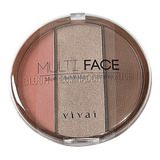 Paleta Multi Face Blush Iluminador Contorno Facial Vivai