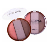 Paleta Trio Iluminador Contorno Blush Multiface