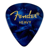 Palheta Fender Madrepérola Azul Heavy Pacote C/ 12 Unidades