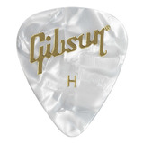 Palheta Gibson Pearloid Pesada Heavy Branca