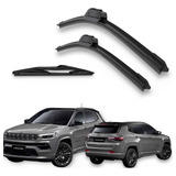 Palheta Limpador Parabrisa Kit 3 Jeep Compass 2017/2024 Orig