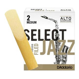 Palheta Para Sax Alto Rico Reeds Select Jazz Nº 2 Rsf10asx2s