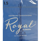 Palheta Rico Royal Saxofone Sax Soprano 1,5 Rib1015 Cx 10