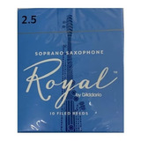 Palheta Sax Saxofone Soprano Rico Royal 2,5 - 1 Unidade
