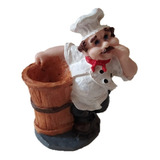 Paliteiro Cozinheiro Andando Em Resina