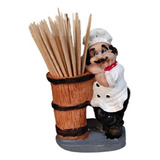 Paliteiro De Mesa Cozinheiro Resina Porta Palito Debruçado