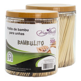 Palito Bambu Higibeauty 2 Pontas Unhas Manicure 500und Pro