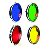 Pandeiro 10'' Abs Pele Cristal, Plat.inox , 6 Afin - Luen