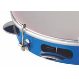 Pandeiro 10 Corpo Abs Azul Pele De Nylon Torelli + Capa Loja