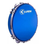 Pandeiro 10 Luen Azul Com Pele Holográfica Azul 40033az/az