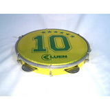 Pandeiro 10 Poleg Pele Holográfica Platinelas Inox - Luen
