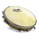 Pandeiro 10 Polegadas Couro Torelli Tp300 Samba Pagode