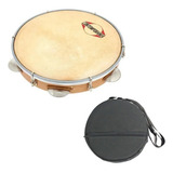 Pandeiro Contemporanea 10'' Madeira Light 20lt Couro + Capa