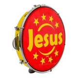 Pandeiro Luen 10 Polegadas Jesus Aro Abs Pele Holográfica