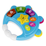 Pandeiro Musical Para Bebê Com Luz E Som